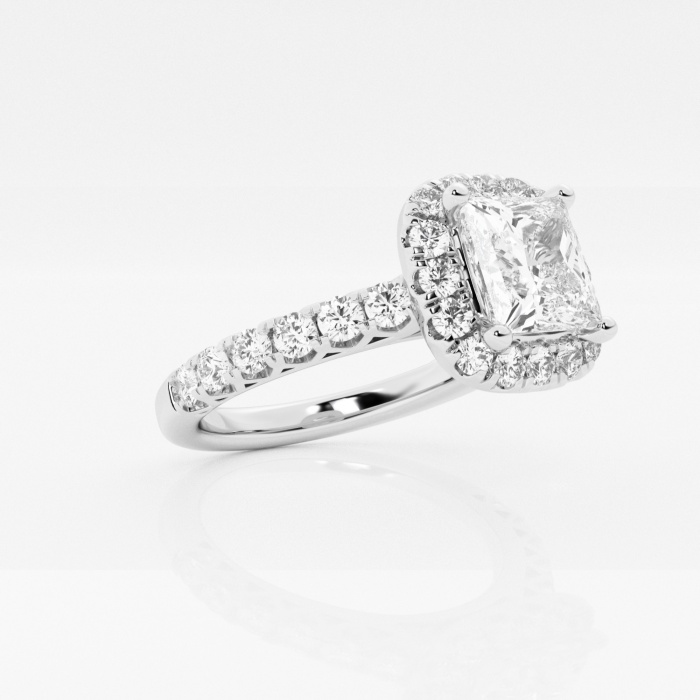 1 2/3 ctw Princess Lab Grown Diamond Royal Crown Halo Engagement Ring