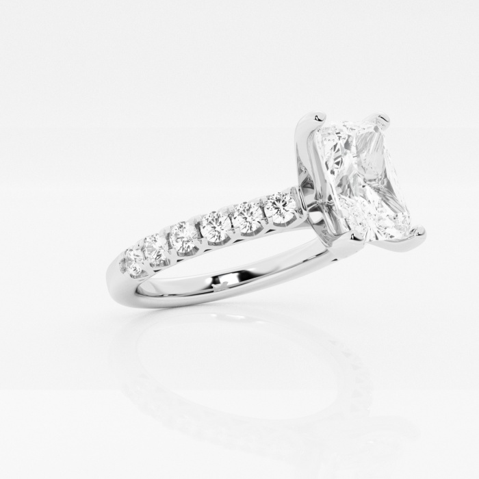 1 1/4 ctw Radiant Lab Grown Diamond Royal Crown Engagement Ring