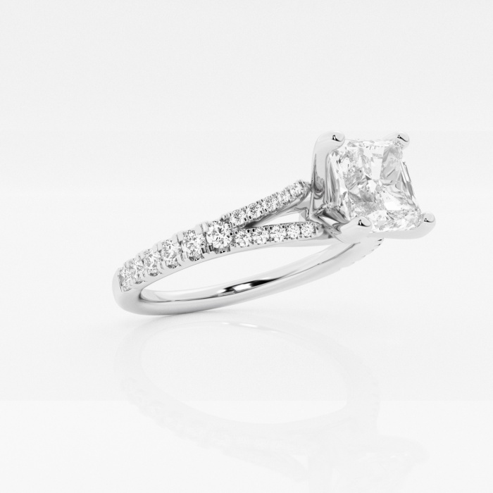 1 ctw Asscher Lab Grown Diamond Split Shank Engagement Ring