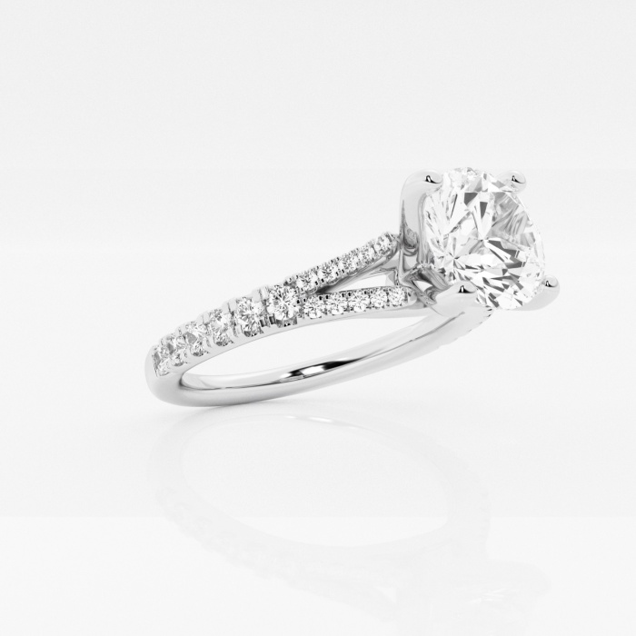 1 1/3 ctw Round Lab Grown Diamond Split Shank Engagement Ring