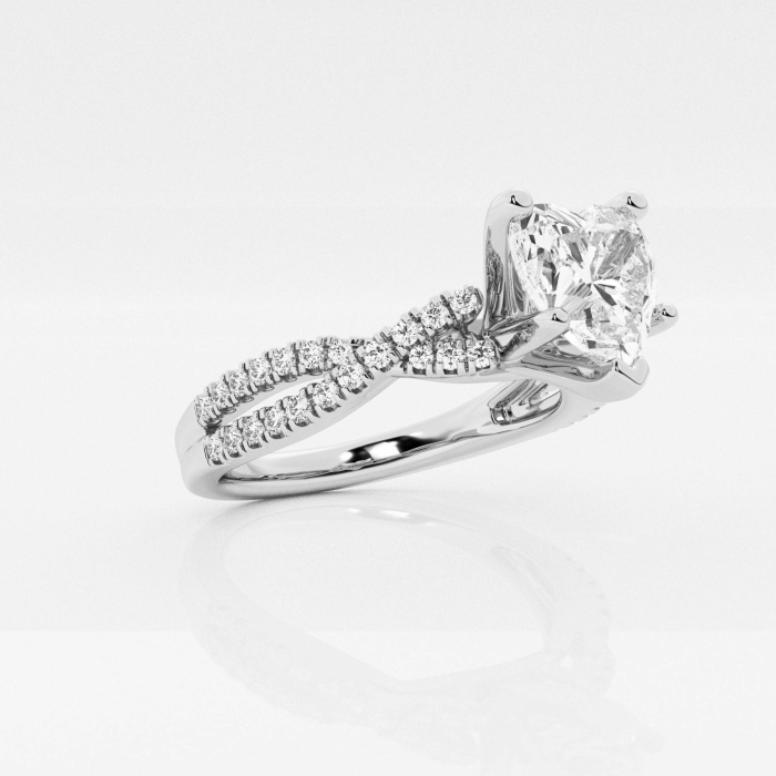 1 1/3 ctw Heart Lab Grown Diamond Crossover Engagement Ring