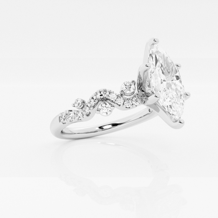 1 1/8 ctw Marquise Lab Grown Diamond Vine Engagement Ring