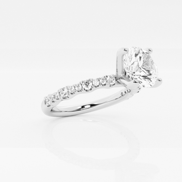 1 ctw Round Lab Grown Diamond Station Engagement Ring