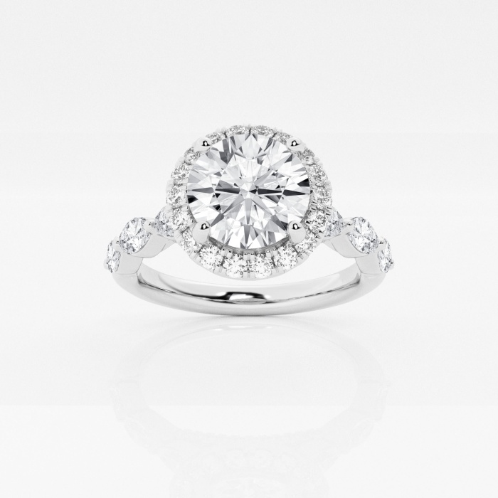 1 2/3 ctw Round Lab Grown Diamond Floating Marquise Halo Engagement Ring